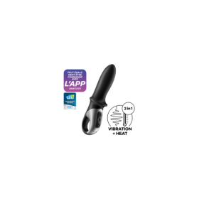 Vibromasseur noir USB, chauffant et connecté Hot Passion Satisfyer 